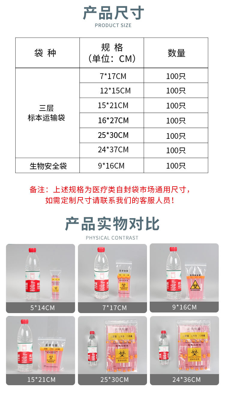 核酸检测标本袋,核酸检测标本运输袋,新冠病毒核酸检测标本袋